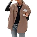 Hongqizo Womens Fuzzy Fleece Vest Oversized Casual Warm Sherpa Vests Jacket