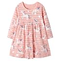 Hongshilian Toddler Girls Longsleeve Dress Cotton Jersey