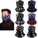 HONGTEYA 6 Pack Summer Neck Gaiter, UV Protection Cooling Face Mask Breathable Bandana Head Scarf Face Cover for Men Women