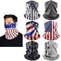 HONGTEYA 6 Pack Summer Neck Gaiter, UV Protection Cooling Face Mask Breathable Bandana Head Scarf Face Cover for Men Women