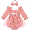 HONGTEYA Baby Girl 1st Birthday Outfit First Romper Tulle Dress Gifts