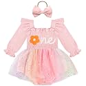 HONGTEYA Baby Girl 1st Birthday Outfit First Romper Tulle Dress Gifts