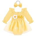 HONGTEYA Baby Girl 1st Birthday Outfit First Romper Tulle Dress Gifts