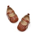 HONGTEYA Baby Girls Shoes Infant Mary Jane Flats Non Slip Newborn Moccasins