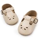 HONGTEYA Baby Girls Shoes Infant Mary Jane Flats Non Slip Newborn Moccasins