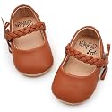 HONGTEYA Baby Girls Shoes Infant Mary Jane Flats Non Slip Newborn Moccasins
