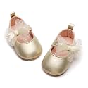 HONGTEYA Baby Girls Shoes Infant Mary Jane Flats Non Slip Newborn Moccasins