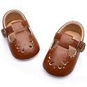 HONGTEYA Baby Girls Shoes Infant Mary Jane Flats Non Slip Newborn Moccasins
