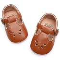 HONGTEYA Baby Girls Shoes Infant Mary Jane Flats Non Slip Newborn Moccasins
