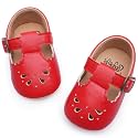 HONGTEYA Baby Girls Shoes Infant Mary Jane Flats Non Slip Newborn Moccasins