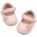 HONGTEYA Baby Girls Shoes Infant Mary Jane Flats Non Slip Newborn Moccasins