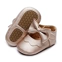HONGTEYA Baby Girls Shoes Infant Mary Jane Flats Non Slip Newborn Moccasins