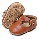 HONGTEYA Baby Girls Shoes Infant Mary Jane Flats Non Slip Newborn Moccasins