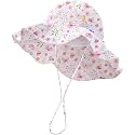 HONGTEYA Baby Sun Hat Wide Brim Adjustable Toddler Beach Bucket Hat