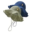 HONGTEYA Baby Sun Hat Wide Brim Adjustable Toddler Beach Bucket Hat