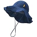 HONGTEYA Baby Sun Hat Wide Brim Adjustable Toddler Beach Bucket Hat