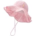 HONGTEYA Baby Sun Hat Wide Brim Adjustable Toddler Beach Bucket Hat