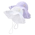 HONGTEYA Baby Sun Hat Wide Brim Adjustable Toddler Beach Bucket Hat