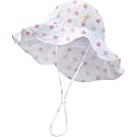 HONGTEYA Baby Sun Hat Wide Brim Adjustable Toddler Beach Bucket Hat