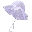 HONGTEYA Baby Sun Hat Wide Brim Adjustable Toddler Beach Bucket Hat