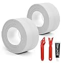 Honitra 2 Roll White Caulk Tape, 1.5" x 10.5Ft Self-Adhesive, Waterproof, Edge Protector for Kitchen, Bathroom, Sink