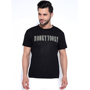 Honky Tonky Mens Regular Fit Round Neck