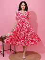 Honky Tonky Women Fit and Flare Pink