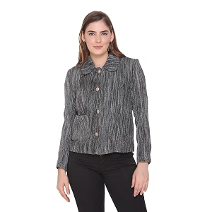 honnete women stylish long sleeve regular coat for winter wear