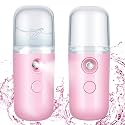 Honoson 2 Pack Nano Facial Mister for Lashes Sprayer,Pink