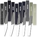Honoson 25 Pack Hobby Model Polishing Hand Files Tool Set 5 Pcs Glass Polishing Files and 20 Pcs Sanding Sticks Metal and Wood Sanding Tool for Model Craft(Low Grits Rating,Classic Style)
