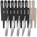Honoson 25 Pack Hobby Model Polishing Hand Files Tool Set 5 Pcs #10000 Grit Glass Polishing Files and 20 Pcs Sanding Sticks Tool for Metal Wood Model Craft(Low Grits Rating,Teardrop Style)