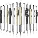 Honoson 30 Pcs Tool Pen with Ruler Multi Color, 6-in-1 Multitool Pens