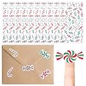 Honoson 600 Pcs Christmas Candy Tiny Glitter Stickers Self Adhesive