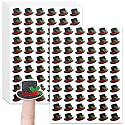 Honoson 600 Pcs Christmas Top Hat Tiny Glitter Stickers Self Adhesive