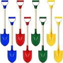 Honoson 8 Pcs Kids Beach Shovel 22 Inch Wooden Handle, Classic Colors