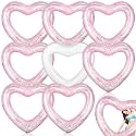 Honoson 8 Pcs Pink Heart Pool Float, 47.3x43 Inch