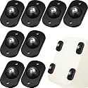 Honoson Self Adhesive Caster Wheels,Black,1 Steel,8 Pcs