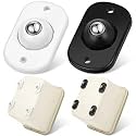 Honoson Self Adhesive Caster Wheels,Black, White,1 Steel,2 Pcs