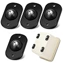 Honoson Self Adhesive Caster Wheels,Black,1 Steel,4 Pcs
