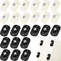 Honoson Self Adhesive Caster Wheels,Black, White,1 Steel,24 Pcs