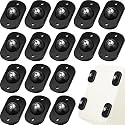 Honoson Self Adhesive Caster Wheels,Black,1 Steel,16 Pcs