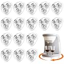 Honoson Self Adhesive Caster Wheels,Clear,3 Steel,16 Pcs