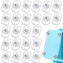 Honoson Self Adhesive Caster Wheels,Clear,1 Steel,24 Pcs