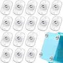 Honoson Self Adhesive Caster Wheels,Clear,1 Steel,16 Pcs