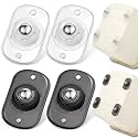Honoson Self Adhesive Caster Wheels,Clear White Black,1 Steel,4 Pcs