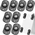 Honoson Self Adhesive Caster Wheels,Clear Black,1 Steel,8 Pcs