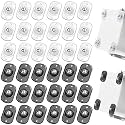 Honoson Self Adhesive Caster Wheels,Clear Black White,1 Steel,36 Pcs