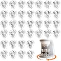Honoson Self Adhesive Caster Wheels,Clear,3 Steel,36 Pcs