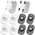 Honoson Self Adhesive Caster Wheels,Clear Black White,1 Steel,8 Pcs