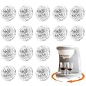 Honoson Self Adhesive Caster Wheels,Clear,4 Steel,16 Pcs